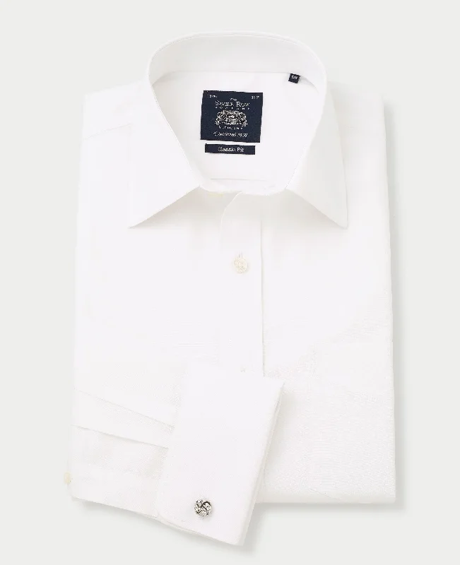 Men's Camping Shirts for Outdoor AdventuresWhite Poplin Classic Fit Non-Iron Formal Shirt - Single or Double Cuff Men's Camping Shirts for Outdoor AdventuresWhite Poplin Classic Fit Non-Iron Formal Shirt - Single or Double Cuff