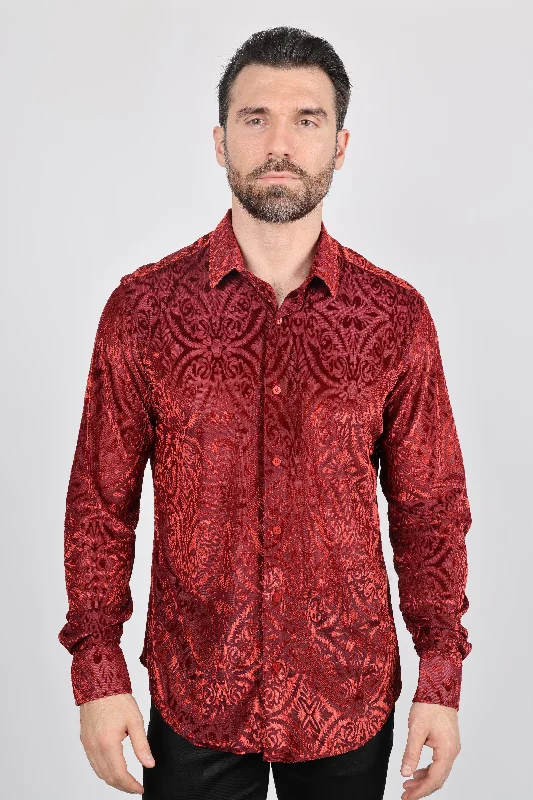 Men's Versatile Dress Shirts for Multiple OccasionsMens Modern Fit Stretch Velvet Fashion Shirt Men's Versatile Dress Shirts for Multiple OccasionsMens Modern Fit Stretch Velvet Fashion Shirt