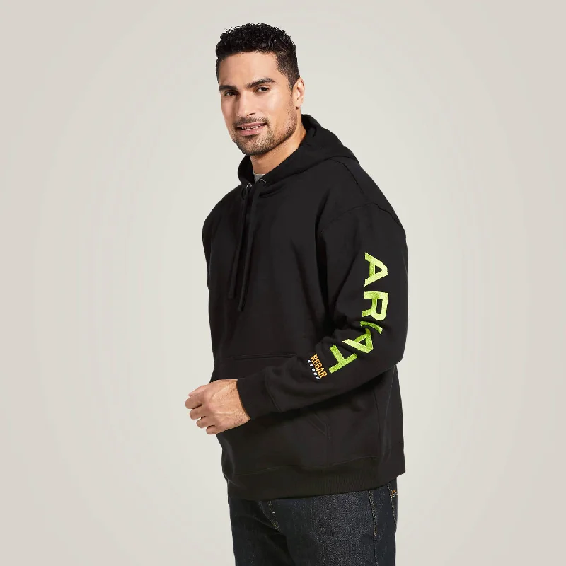 Men's Hoodies for Everyday WearRebar Graphic Hoodie - Black / Lime