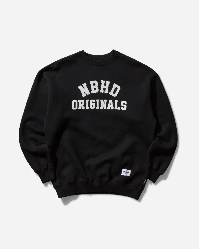 Functional Men's Workout HoodiesMen's Basic Crewneck Sweatshirt Black