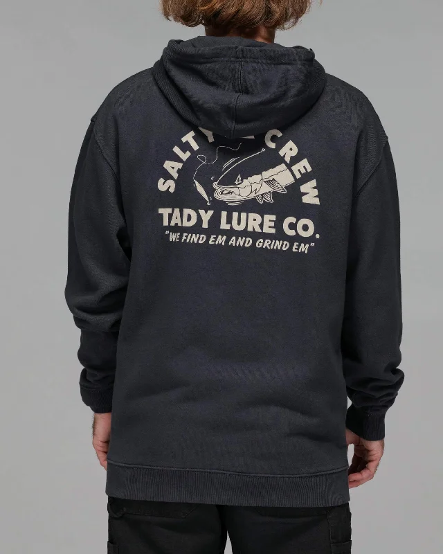 Men's Hoodies with Lined HoodsTady Vintage Hood Fleece - Pigment Black