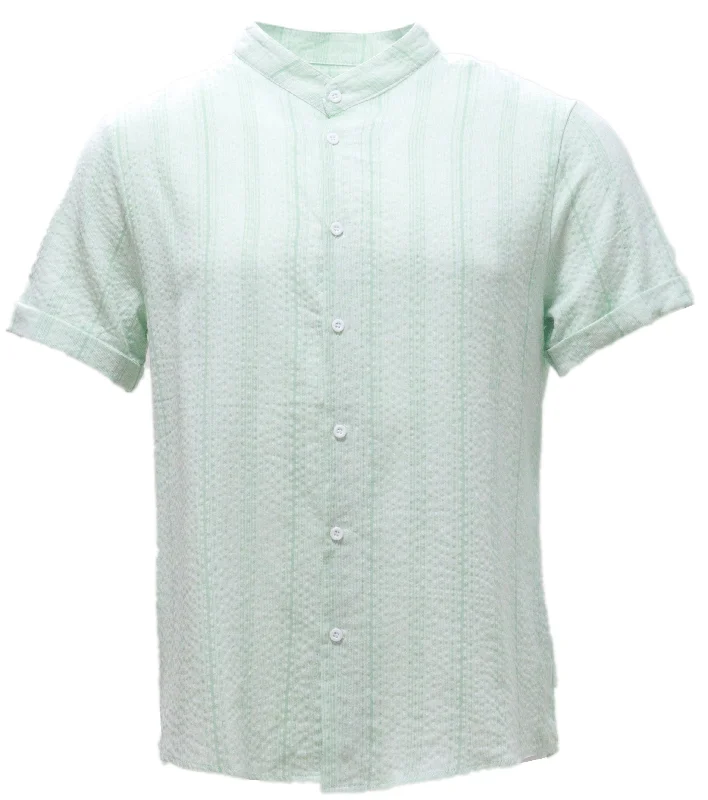 Men's Checked Short-Sleeve Shirts for Summer FunMens S/Slvs Printed Shirts With Round Neck Collar