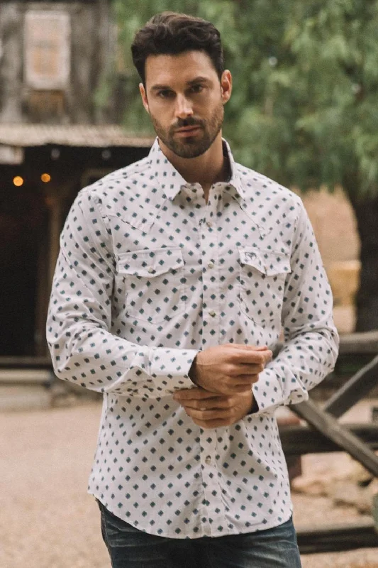 Men's Relaxed-Fit Shirts for Casual ComfortMens Western Modern Fit White Long Sleeve Shirt with Snaps Men's Relaxed-Fit Shirts for Casual ComfortMens Western Modern Fit White Long Sleeve Shirt with Snaps