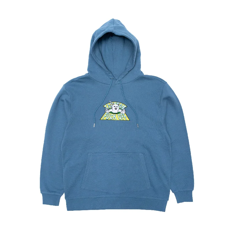 Men's Hoodies for SnowboardingCapitan Fuck Off Embroidered Hoodie (Slate)