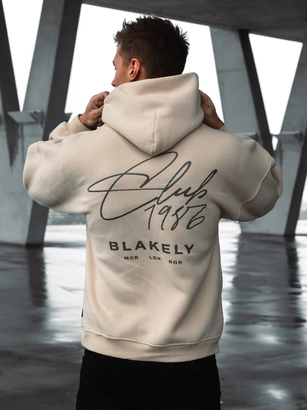 Men's Hoodies with Stretch FabricClub Relaxed Hoodie - Bone