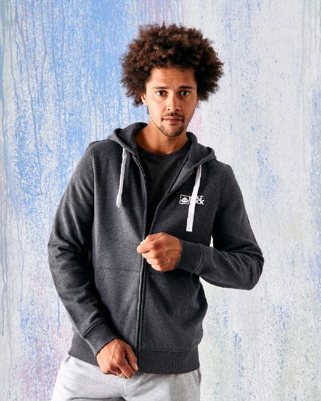 Men's Hoodies with Slim FitsSaltrock Original - Mens Zip Hood - Dark Grey