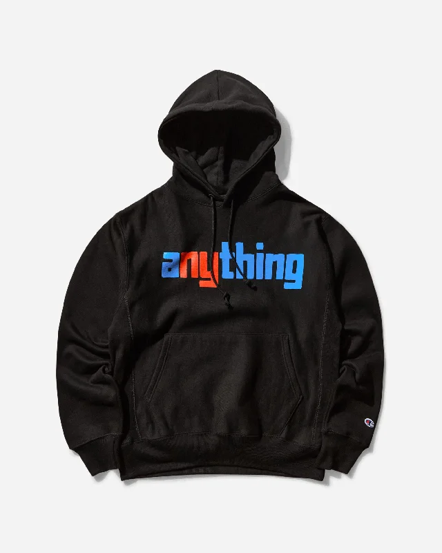 Men's Hoodies with Ribbed HemsMen's Speedball Logo Hoodie Black
