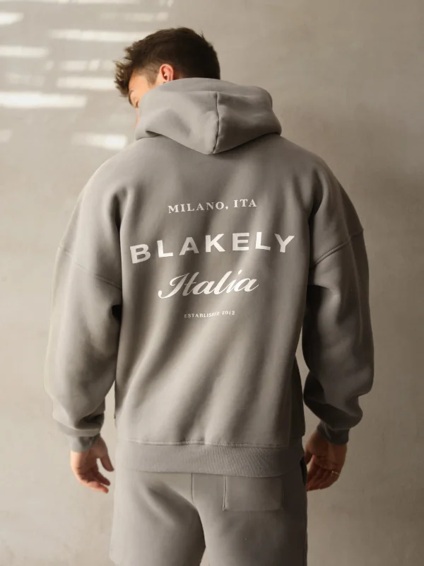 Men's Hoodies for Ice FishingItalia Relaxed Hoodie - Stone Grey