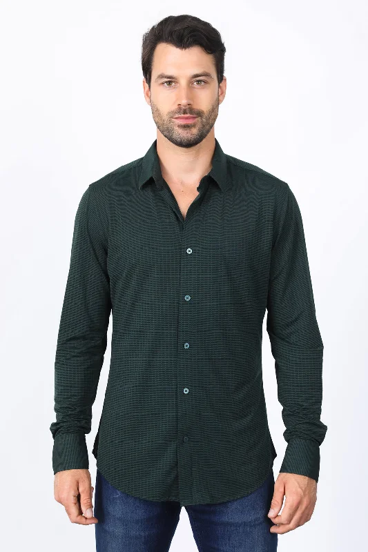 Men's Custom Dress Shirts for a Personalized FitMen’s Modern Fit Stretch Dress Shirt - Green Men's Custom Dress Shirts for a Personalized FitMen’s Modern Fit Stretch Dress Shirt - Green