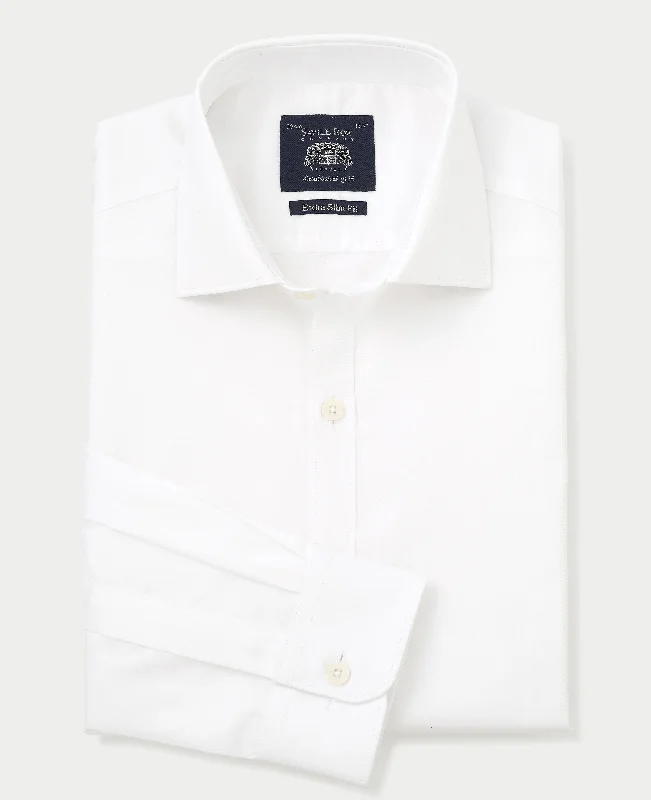 Men's Crew Neck T-Shirts for Everyday WearWhite Twill Extra Slim Formal Shirt - Single Cuff Men's Crew Neck T-Shirts for Everyday WearWhite Twill Extra Slim Formal Shirt - Single Cuff