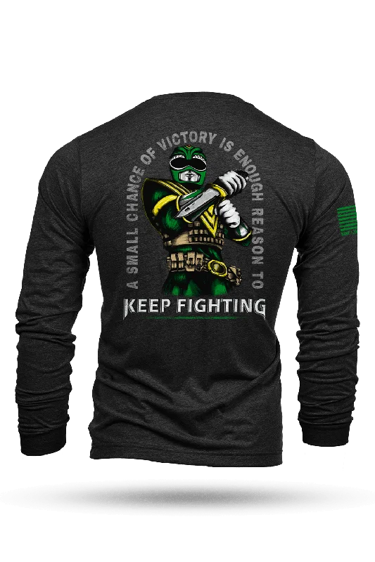 Men's Crew Neck T-Shirts for Everyday WearKEEP FIGHTING - Long-Sleeve Shirt