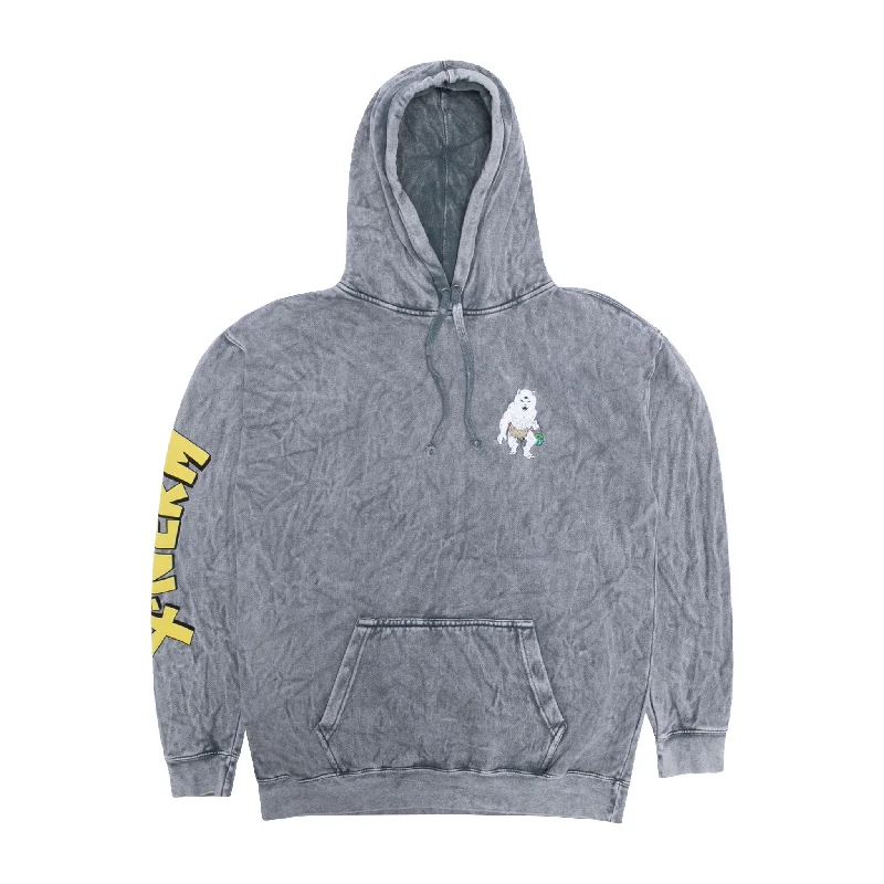 Men's Hoodies with Military InfluenceX Nerm Hoodie (Charcoal Mineral Wash)