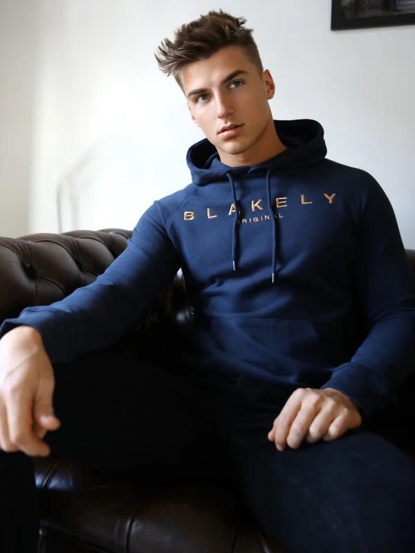 Men's Hoodies with Contrast StitchingVatolla Hoodie - Navy