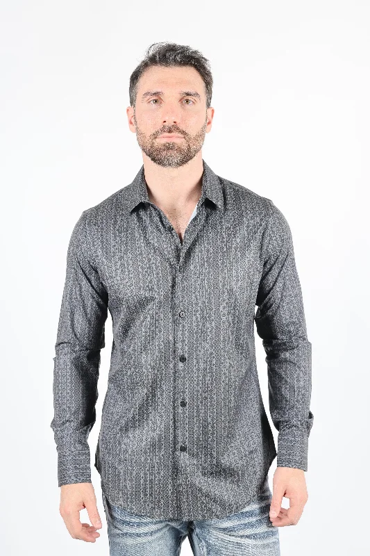 Men's Sleeveless Shirts for Summer ComfortMens Modern Fit Stretch Foiled Black Long Sleeve Shirt Men's Sleeveless Shirts for Summer ComfortMens Modern Fit Stretch Foiled Black Long Sleeve Shirt