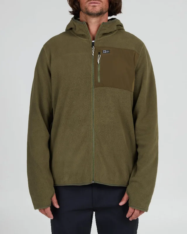 Men's Hoodies for CampingEbbtide Zip Hoody Polar Fleece - Olive