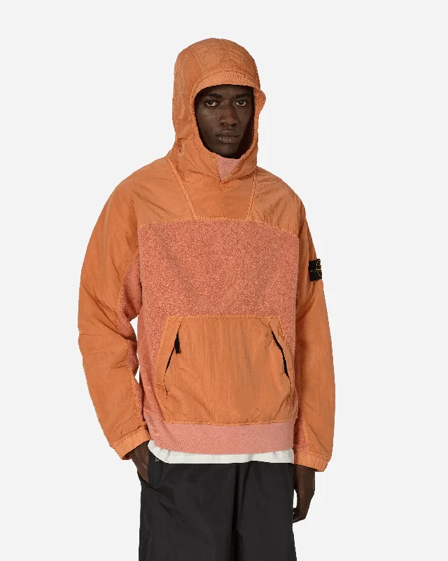 Men's Hoodies with Quick-Dry FabricCotton Pile Nylon-TC Hooded Sweatshirt Orange