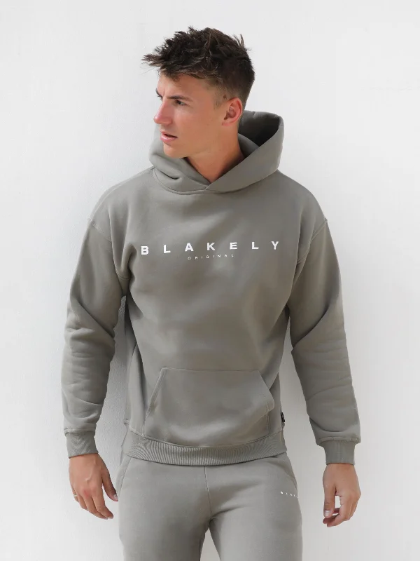 Men's Hoodies with Adjustable HoodsEvolved Relaxed Hoodie - Safari Green
