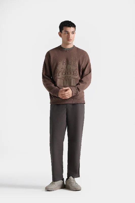 Weather-Ready Men's HoodiesSlogan Print Sweatshirt