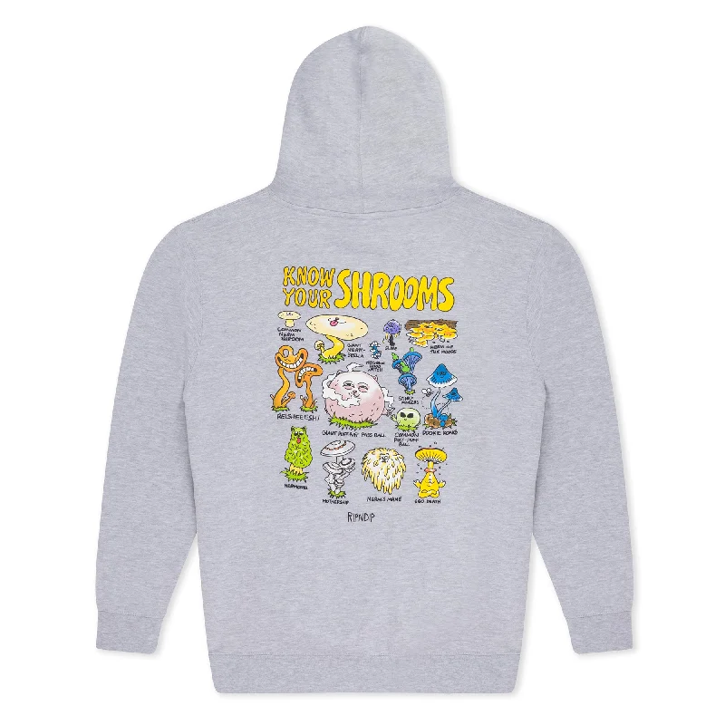 Affordable Men's HoodiesKnow Ur Shrooms Hoodie (Ash Heather)