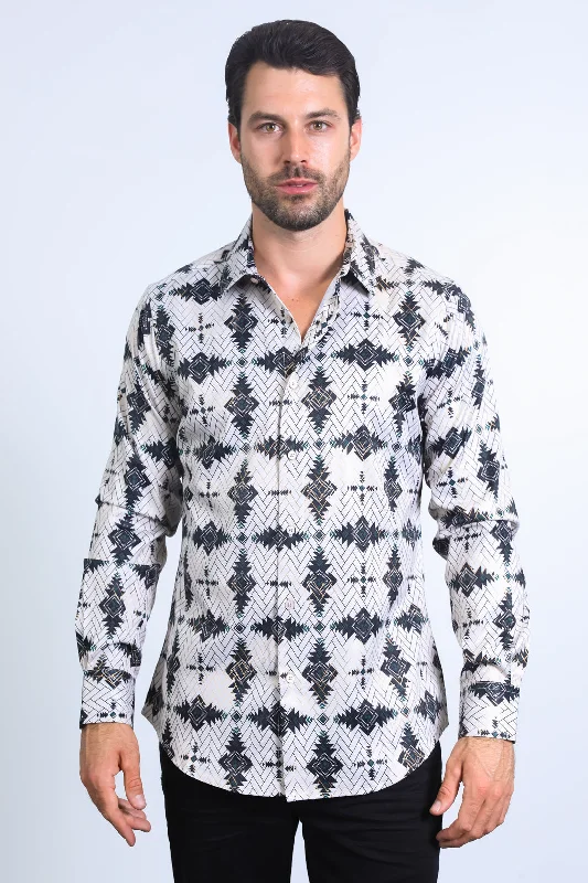 Men's Layering Shirts for Seasonal TransitionsMens Modern Fit Stretch Foil Fashion Beige Shirt Men's Layering Shirts for Seasonal TransitionsMens Modern Fit Stretch Foil Fashion Beige Shirt