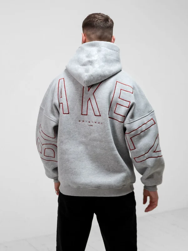 Men's Hoodies for LayeringEmbroidered Idris Oversized Hoodie - Red