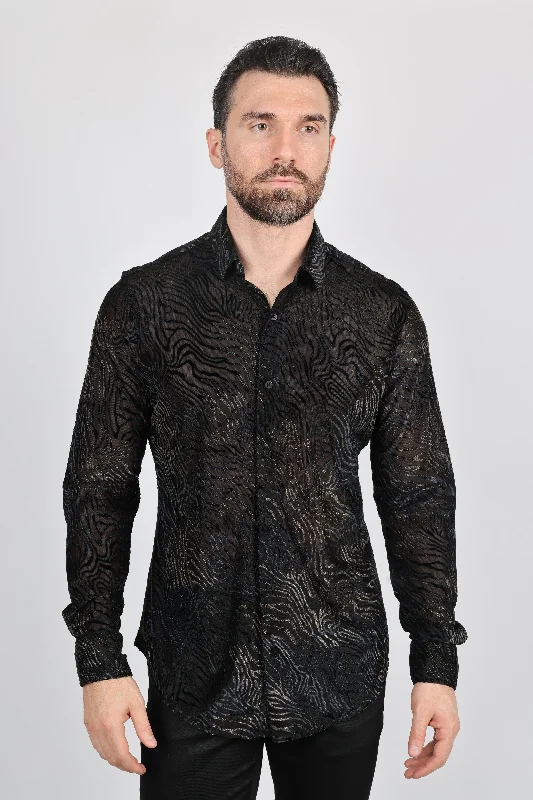 Men's Striped Shirts for a Maritime TwistMens Modern Fit Stretch Velvet Fashion Shirt Men's Striped Shirts for a Maritime TwistMens Modern Fit Stretch Velvet Fashion Shirt