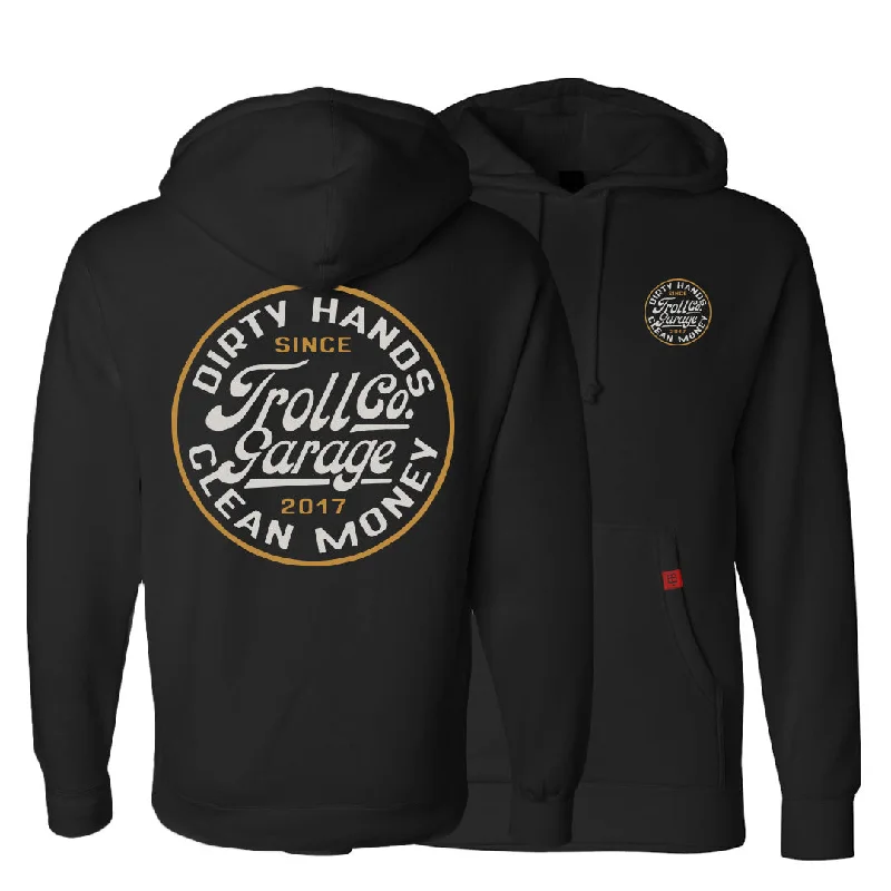 Trendy Men's Patterned HoodiesDHCM Garage Hoodie, Black
