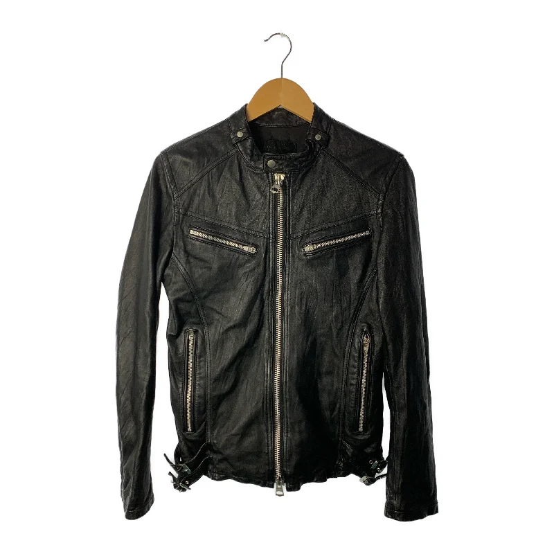 Designer Men's OvercoatsJACK ROSE/Riders Jkt (S)/3/Black/Leather/270707J