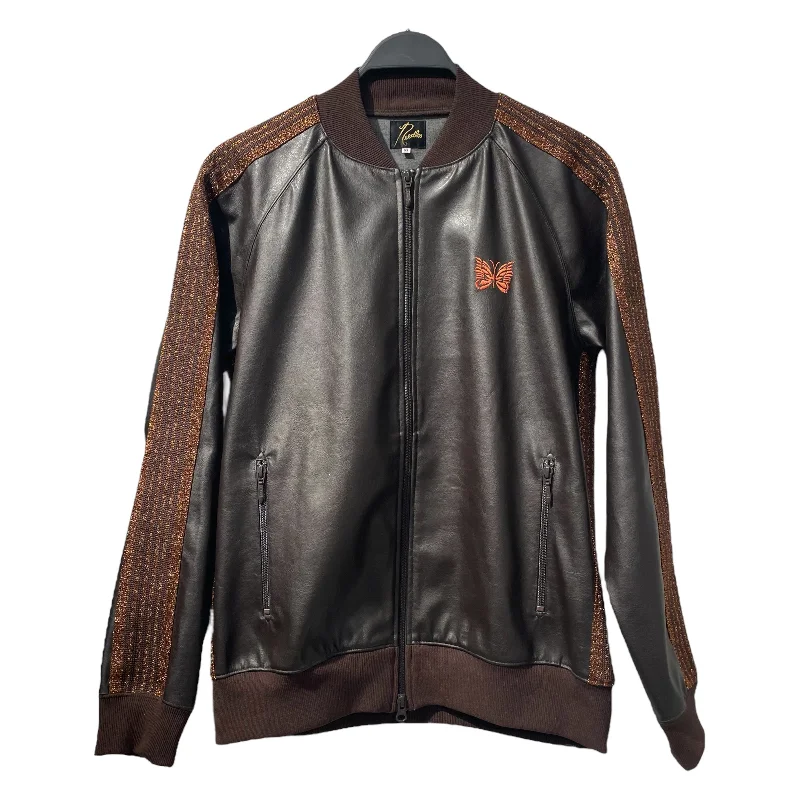 Men's Coats with ButtonsNeedles/Jacket/M/Brown/Faux Leather/FK199