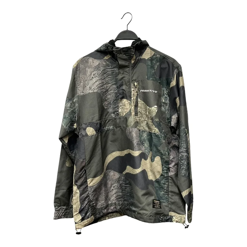 Men's Coats with Tactical FeaturesPrimitive/Windbreaker/M/Nylon/GRN/Camouflage/