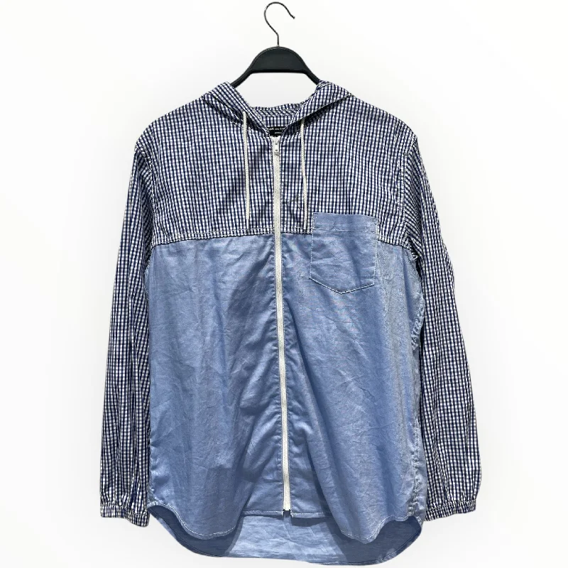 Men's Coats with Convertible CollarsCOMME des GARCONS HOMME/Windbreaker/S/Nylon/WHT/Plaid/
