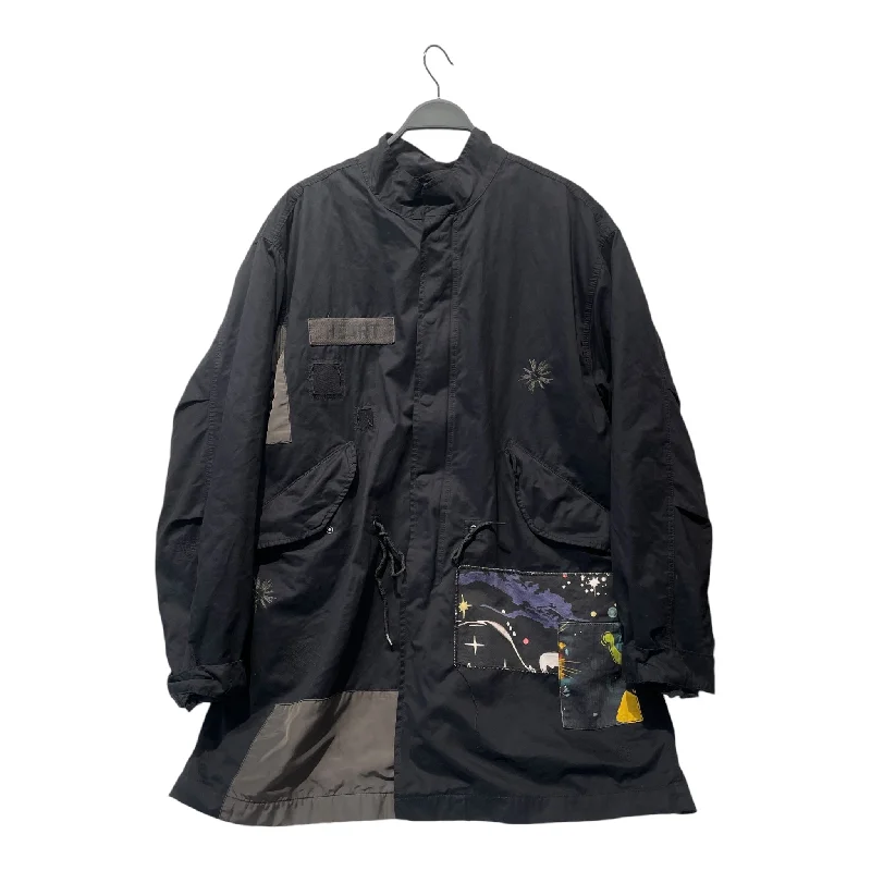 Elegant Men's Wool CoatsBILLIONAIRE BOYS CLUB/Jacket/L/BLK/PATCHES ON BACK