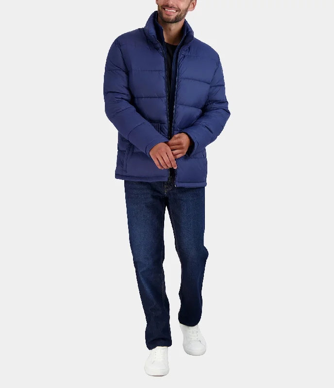 Men's Coats Made in the USAStand Collar Puffer With Attached Bib