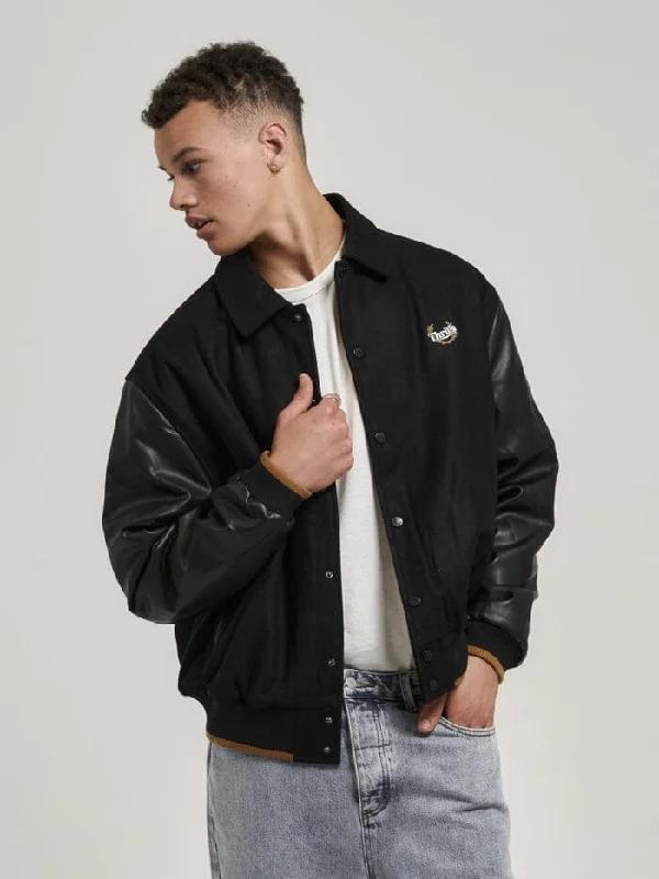 Practical Men's RaincoatsAnimal House Varsity Jacket - Black