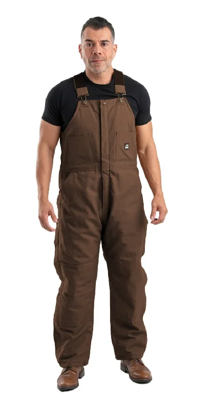 Men's Coats with PocketsBerne Mens Bark 100% Cotton Deluxe Insulated Bib Overall