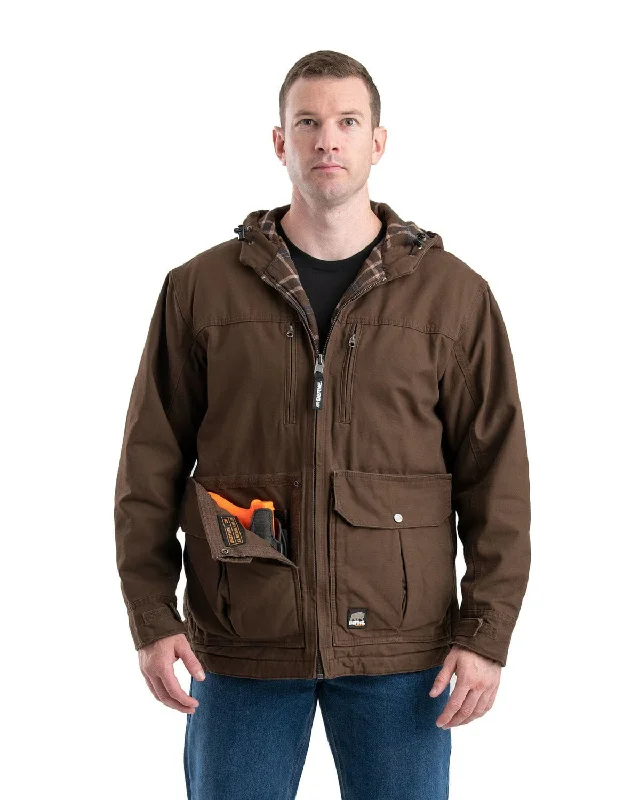 Men's Coats with Magnetic ClosuresBerne Apparel Mens Echo One One Bark 100% Cotton Chore Jacket Men's Coats with Magnetic ClosuresBerne Apparel Mens Echo One One Bark 100% Cotton Chore Jacket