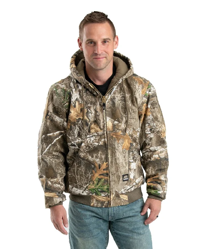 Unique Men's Flight JacketsBerne Mens Realtree Edge 100% Cotton Hooded Jacket