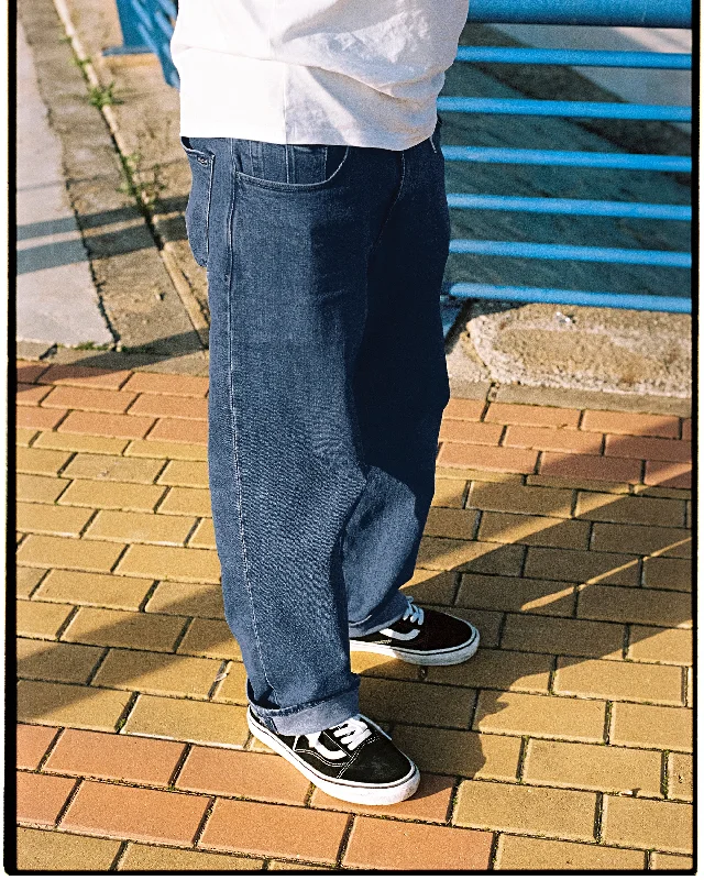 Men's Coats for SnowboardingBillow Loose Fit Jeans - Washed Blue