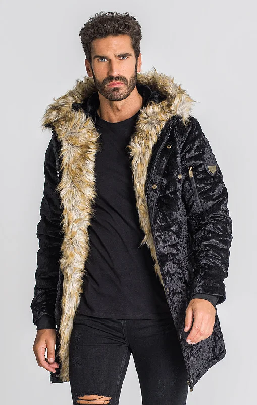 Men's Coats for Ice FishingBlack DNA Velvet Coat