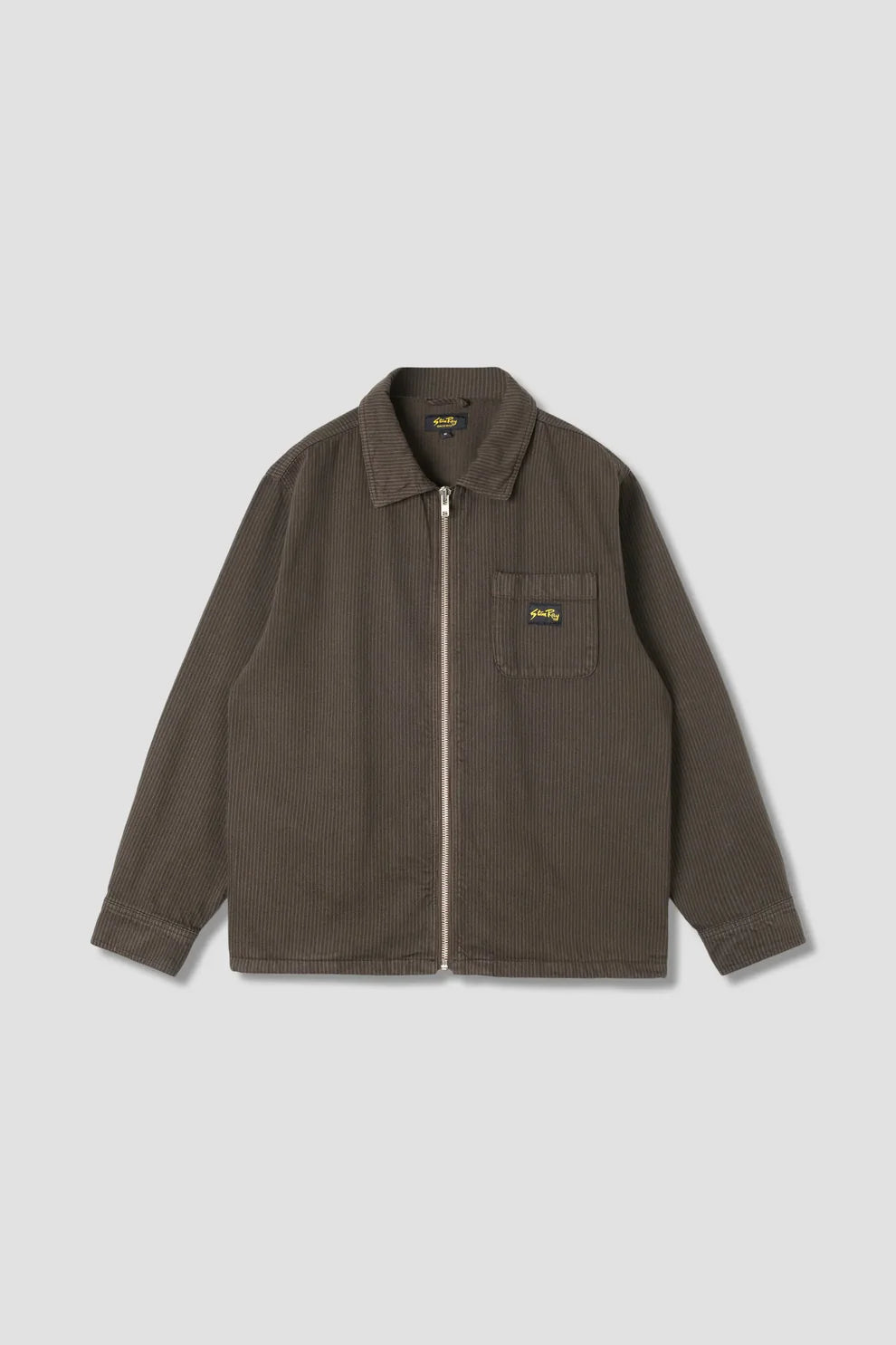 Unique Men's Flight JacketsCharcoal Hickory Zip Shirt
