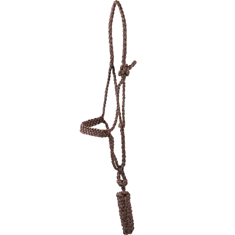 Fashionable Men's Denim JacketsFlat Braid Halter and Leadrope - Chocolate