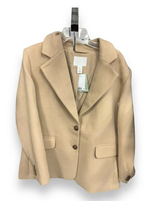 Warm Men's Down JacketsCoat Peacoat By H&m In Beige, Size: L