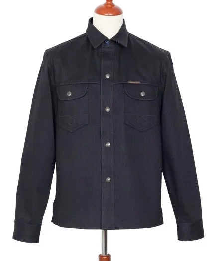 Men's Coats for Snowy WeatherIndigofera Copeland Denim Jacket, Black Gunpowder