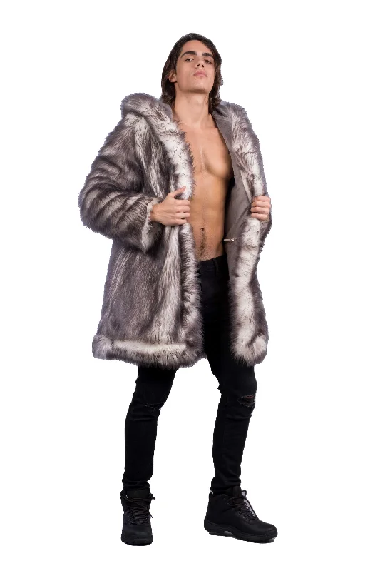 Warm Men's Down JacketsMen’s C3 (Cool, Classic, Comfy) Coat in "Just The Tip-Gray"
