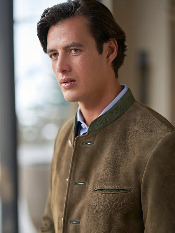 Men's Coats with Hand WarmersFabrizio Suede Jacket