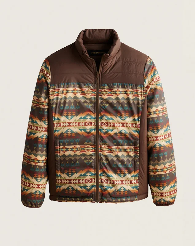 Men's Coats with Embroidered DetailsGENESEE Reversible Down Jacket<br>Solstice Canyon Brown