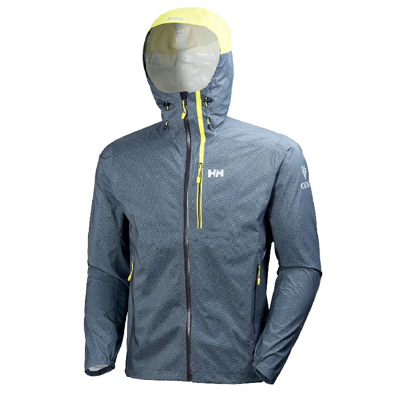 Men's Coats with Magnetic ClosuresHelly Hansen Odin Moon Light Windbreaker Rain Hooded Jacket - Mens