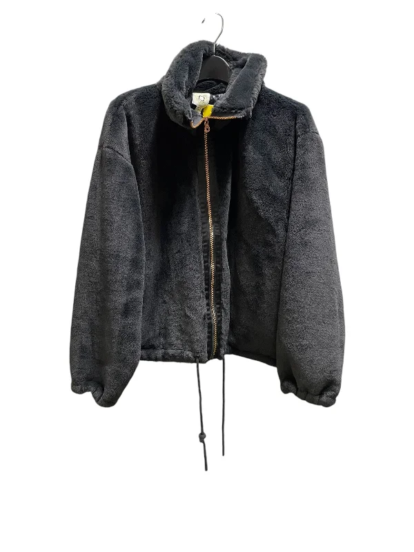 Luxurious Men's Cashmere CoatsJacket Faux Fur & Sherpa By Fuda In Grey, Size: L