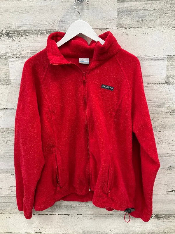 Men's Coats with PocketsJacket Fleece By Columbia In Red, Size: Xxl