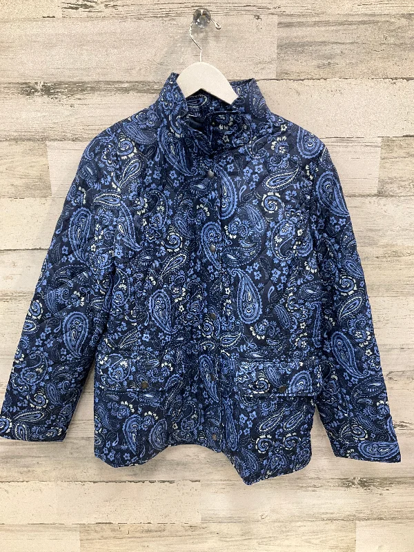 Men's Coats with Reflective StripesJacket Puffer & Quilted By Talbots In Blue, Size: L